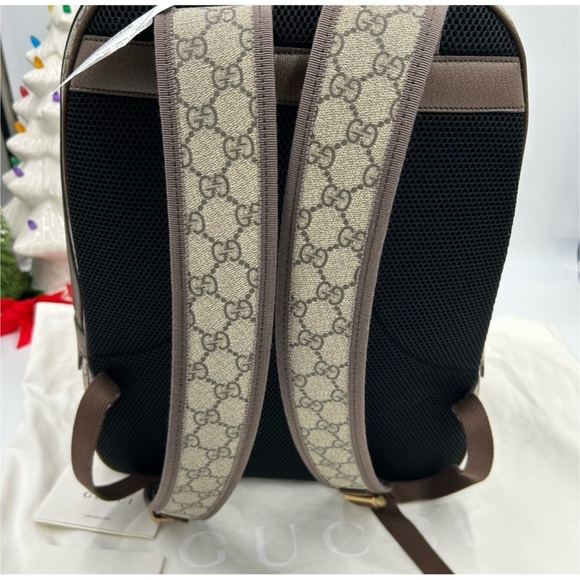 Gucci Ophedia GG Supreme, canvas and leather backpack made in Italy NWT - Picture 11 of 11